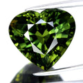 6.45ct 11.5x10.5mm IF Heart Natural Green Sapphire - Premium, Thailand Gem