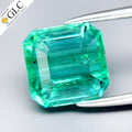 GLC FULL CERTIFIED 2.05ct Octagon Natural Bluish Green Emerald - Colombia Gem