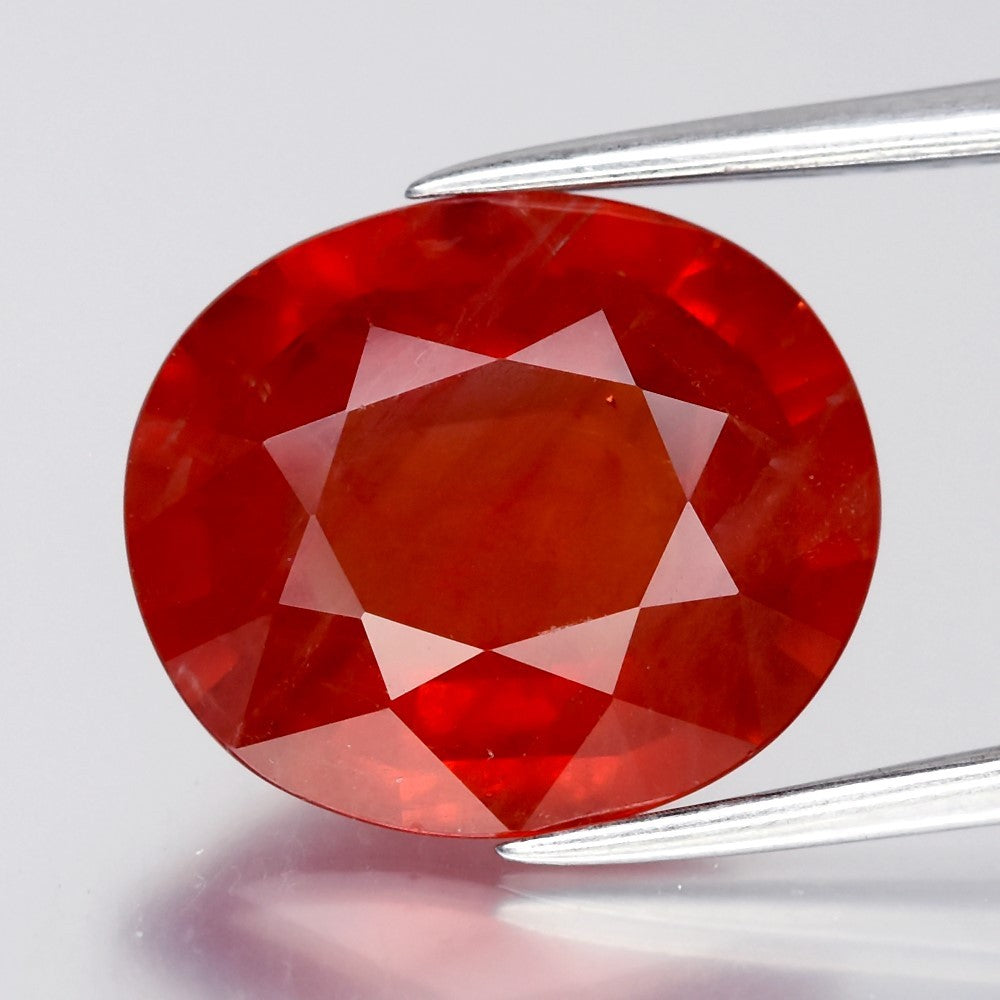 5.45ct 12.3x10.5mm Oval Orange Sapphire - Stunning, Africa Gemstone