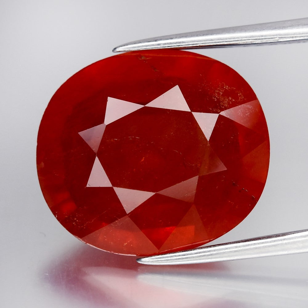 8.55ct 14x12.3mm Oval Pinkish Orange Sapphire - Africa Gemstone