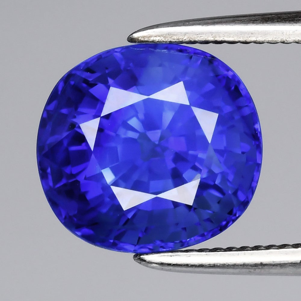 3.31ct 8x7.5mm VS Cushion Natural Blue Sapphire - Heated, Ceylon Gemstone
