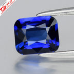 GFCO FULL CERTIFIED 0.69ct IF Cushion Natural Royal Blue Sapphire - Heated Gem — view 1