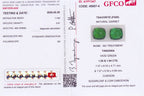 Laboratory report for GFCO CERTIFIED Pair 2pcs/3.89ct Cushion Natural Vivid Green Tsavorite Garnet
