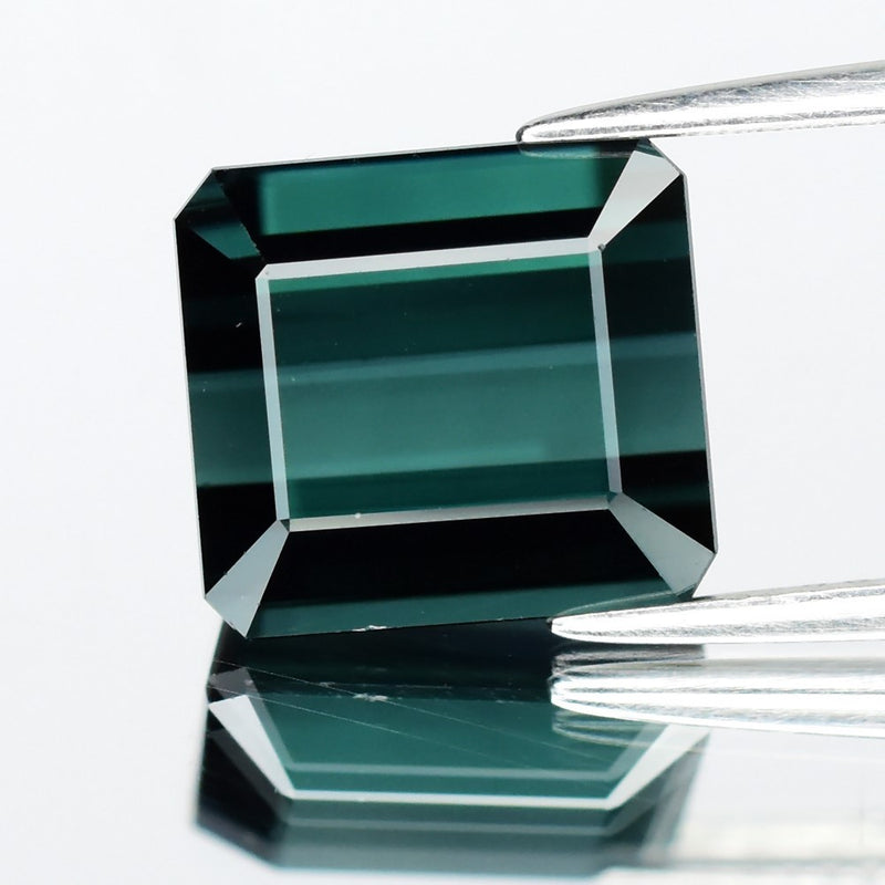 Elite! 6.23ct IF Octagon Natural Bluish Green Tourmaline - Unheated, Africa