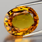 Certified GIL Certified Big!12.62ct IF Oval Natural Yellow Sapphire - Thailand Gemstone — view 2