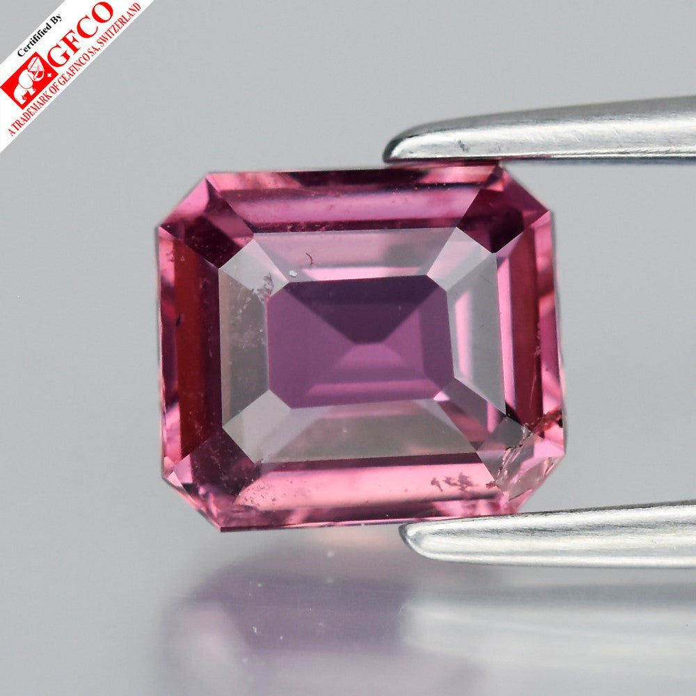 GFCO CERTIFIED Unheated 1.27ct VS Natural Orangy Pink Padparadscha Sapphire — view 1