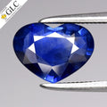 GLC CERTIFIED 1.90ct Heart Natural Blue Sapphire - Heated, Africa Gemstone — view 1