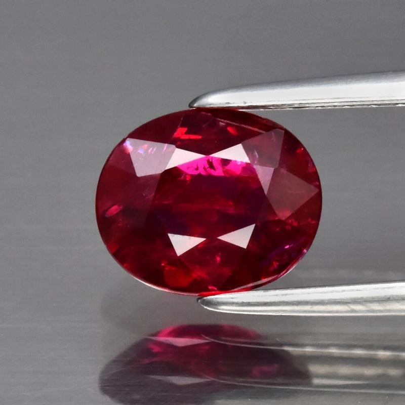 CERTIFICATE Incl.*1.14ct Oval Natural Red Ruby Gemstone Unheated Mozambique