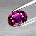 CERTIFICATE Incl.* 0.59ct VS Oval Natural Unheated Purple-Red Ruby, Mozambique — view 1
