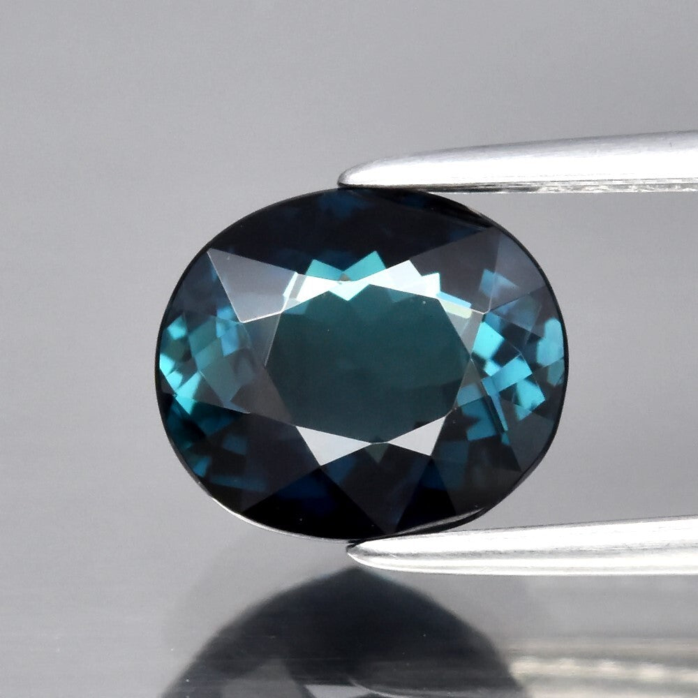 CERTIFICATE Incl.*1.47ct IF Oval Natural Greenish Blue Indicolite Tourmaline — view 1