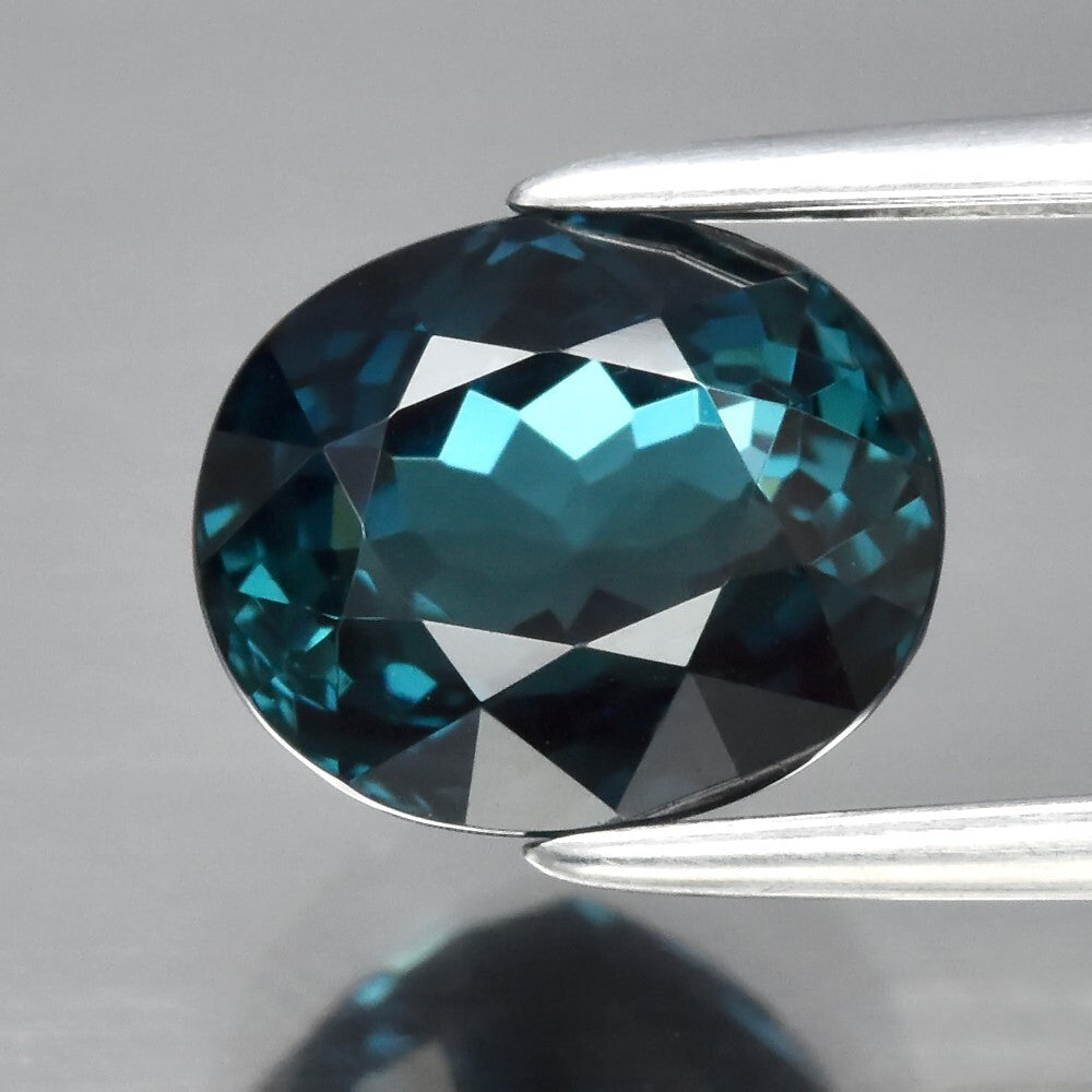 CERTIFICATE Incl.*2.10ct IF Clean Oval Natural Green Blue Indicolite Tourmaline