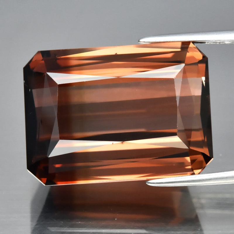Big 16.29ct 17.3x12.8mm VS Octagon Natural Orangish Purple Tourmaline, Ravishing