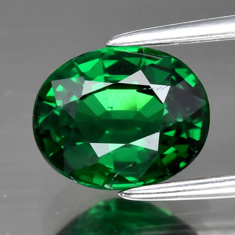 1.58ct 7.5x6mm VS Oval Natural Shocking Green Tsavorite Garnet Tanzania Amazing!