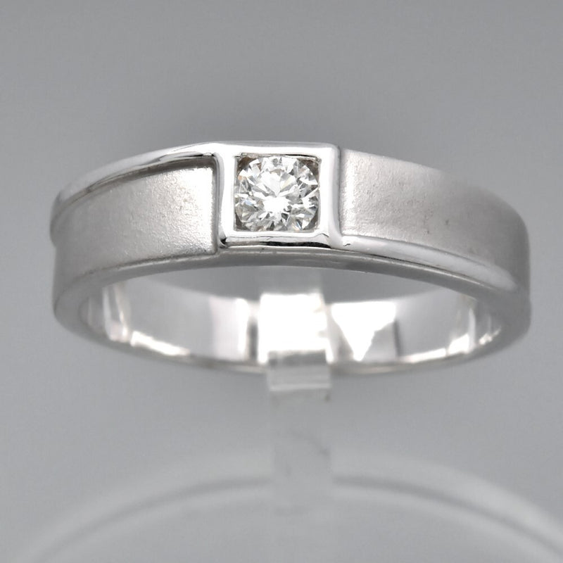 Natural Diamond Ring in 18K WHITE GOLD 0.15ct E/VVS Diamond