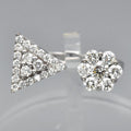 Natural Diamond Ring in 18K WHITE GOLD 0.66ct t.w 28pcs E/VVS Diamond
