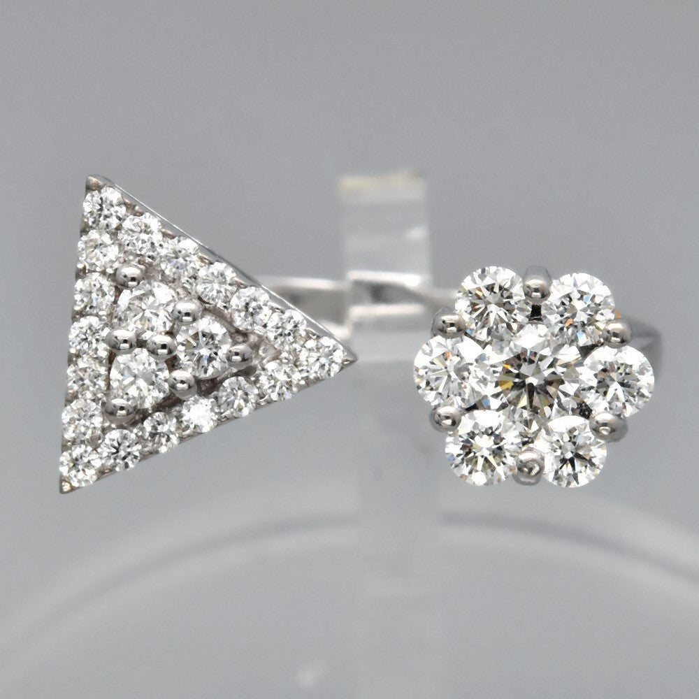 Natural Diamond Ring in 18K WHITE GOLD 0.66ct t.w 28pcs E/VVS Diamond