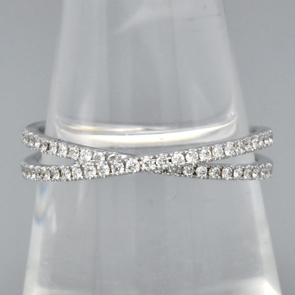 Natural Diamond Ring in 18K WHITE GOLD 0.16ct t.w 52pcs E/VVS Diamond — view 1