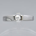 Natural Diamond Ring in 18K WHITE GOLD 0.15ct E/VVS Diamond
