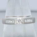 Natural Diamond Ring in 18K WHITE GOLD 0.29ct t.w 9pcs E/VVS Diamond