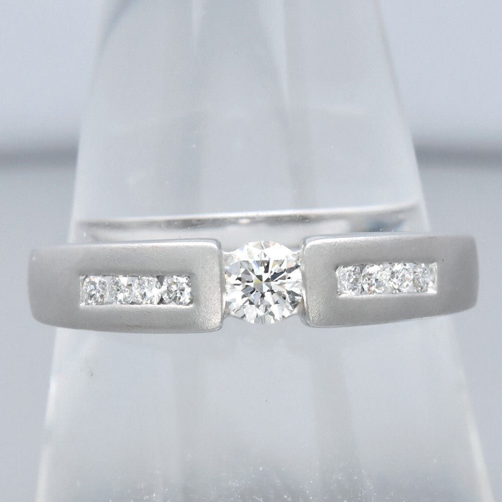 Natural Diamond Ring in 18K WHITE GOLD 0.29ct t.w 9pcs E/VVS Diamond