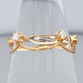 Natural Diamond Ring in 18K YELLOW GOLD 0.21ct t.w 5pcs E/VVS Diamond — view 1