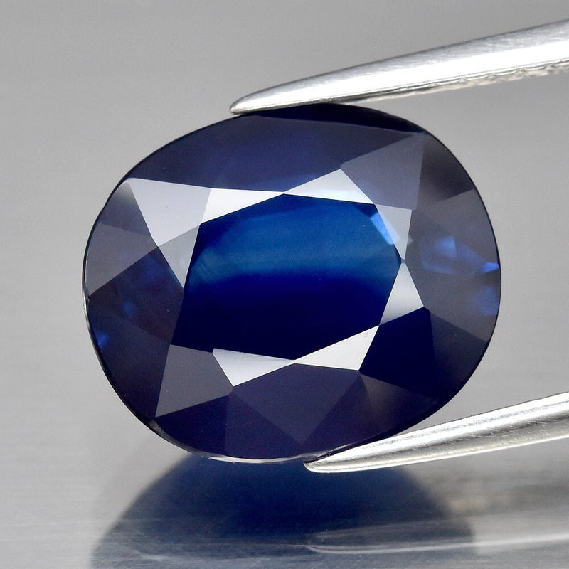 Big! 6.14ct 12x10.3mm Oval Natural Blue Sapphire MadagascarGemstone