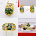 Tourmaline Sapphire Diamond Set in 22K YELLOW GOLD 28.90ct t.w & 0.73ct t.w Dia