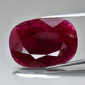 GLC Certified Big! 23.29ct Cushion Natural Purplish Red Ruby Africa Gemstone