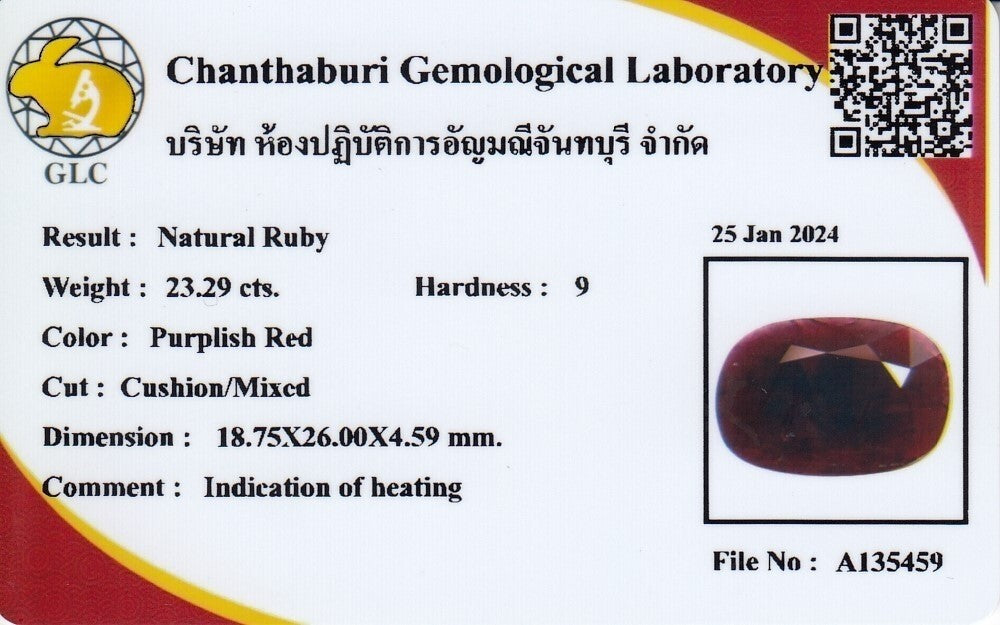 Gemstone certificate