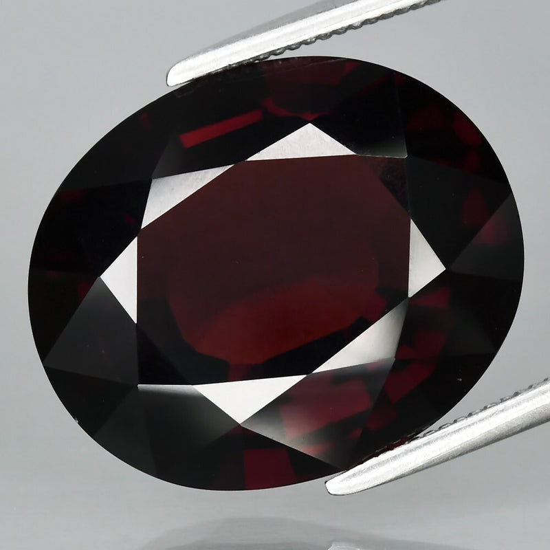 Big! 10.70ct VVS Oval Natural Reddish Purple Rhodolite Garnet Gemstone, Tanzania