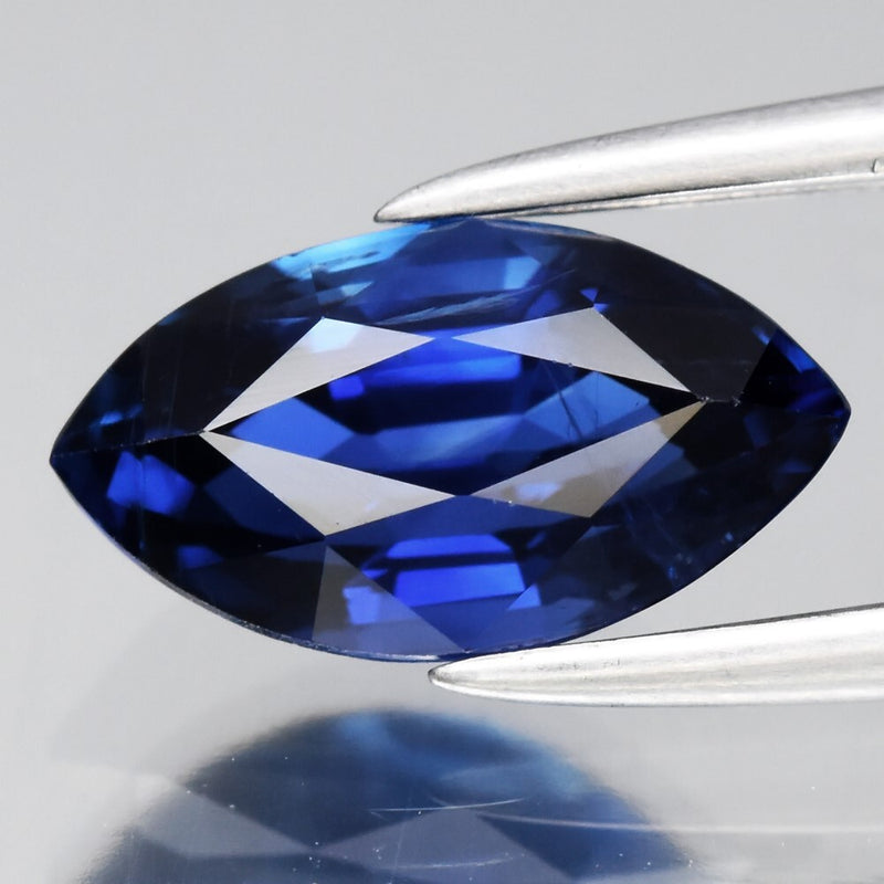 AIGS CERTIFICATE Incl.*1.28ct VS Marquise Natural Blue Sapphire Gemstone, Heated