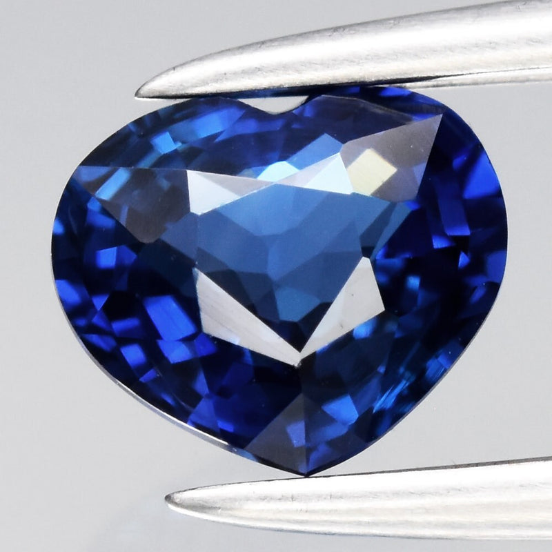 AIGS CERTIFICATE Incl.* 0.73ct VVS Heart Natural Blue Sapphire Gemstone, Heated