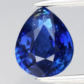 AIGS CERTIFICATE Incl.* 0.93ct VS Pear Natural Blue Sapphire Gemstone, Heated — view 1