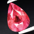 CERTIFICATE Incl.* 1.59ct Pear Natural Orangy Pink Sapphire Gemstone *Heated — view 1