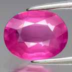 CERTIFICATE Incl.* 1.57ct Oval Natural Unheated Pink Sapphire Gemstone, Africa — view 1