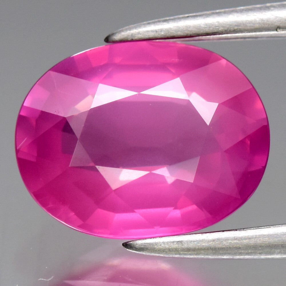 CERTIFICATE Incl.* 1.57ct Oval Natural Unheated Pink Sapphire Gemstone, Africa — view 1