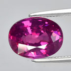 GLC 2.17ct VS Oval Natural Purple Red Ruby - Unheated, Africa Gem