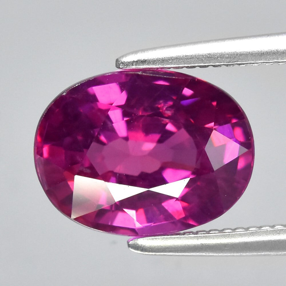 GLC 2.17ct VS Oval Natural Purple Red Ruby - Unheated, Africa Gem