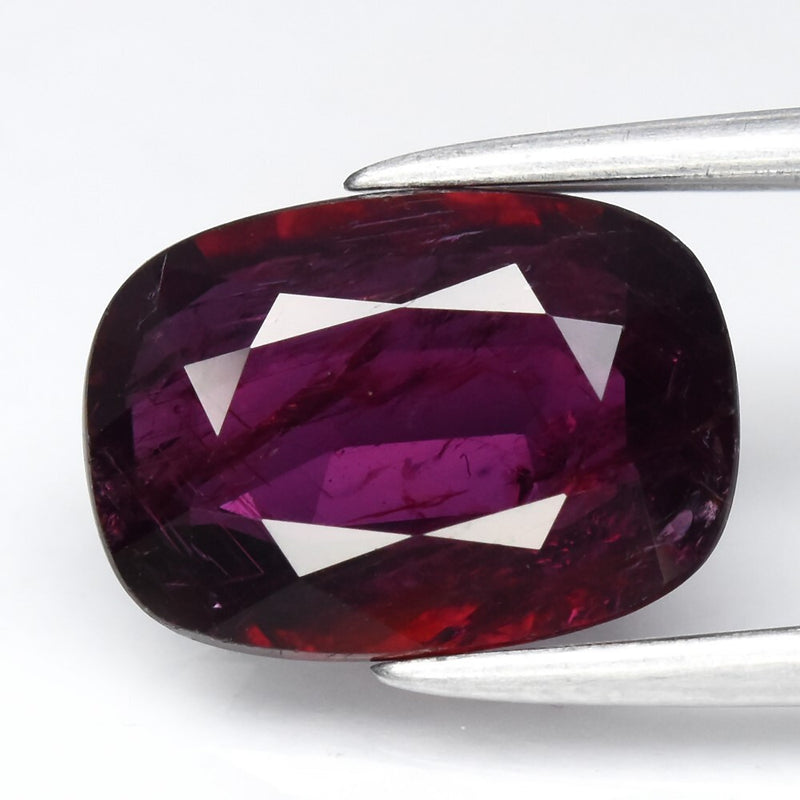 2.08ct 9.5x6.8mm Cushion Natural Purplish Red Ruby - Unheated Madagascar Gem