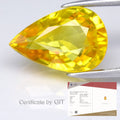 GIT CERTIFICATE 3.10ct VS Pear Yellow Sapphire - Heated, Tanzania Gemstone — view 1