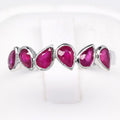 Natural Ruby Fashion Ring 1.10ct in 18K SOLID WHITE GOLD — view 1