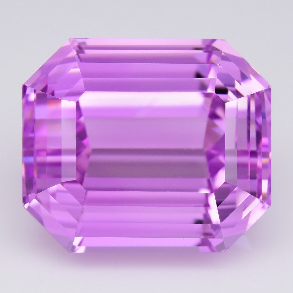 Big 41.98ct IF Octagon Natural Celestial Rose Pink Kunzite - Splendid Gem — view 1