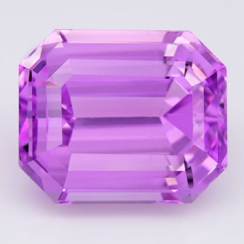 Big 32.90ct VVS Octagon Natural Twilling Sakura Pink Kunzite - Luxurious Gem — view 1