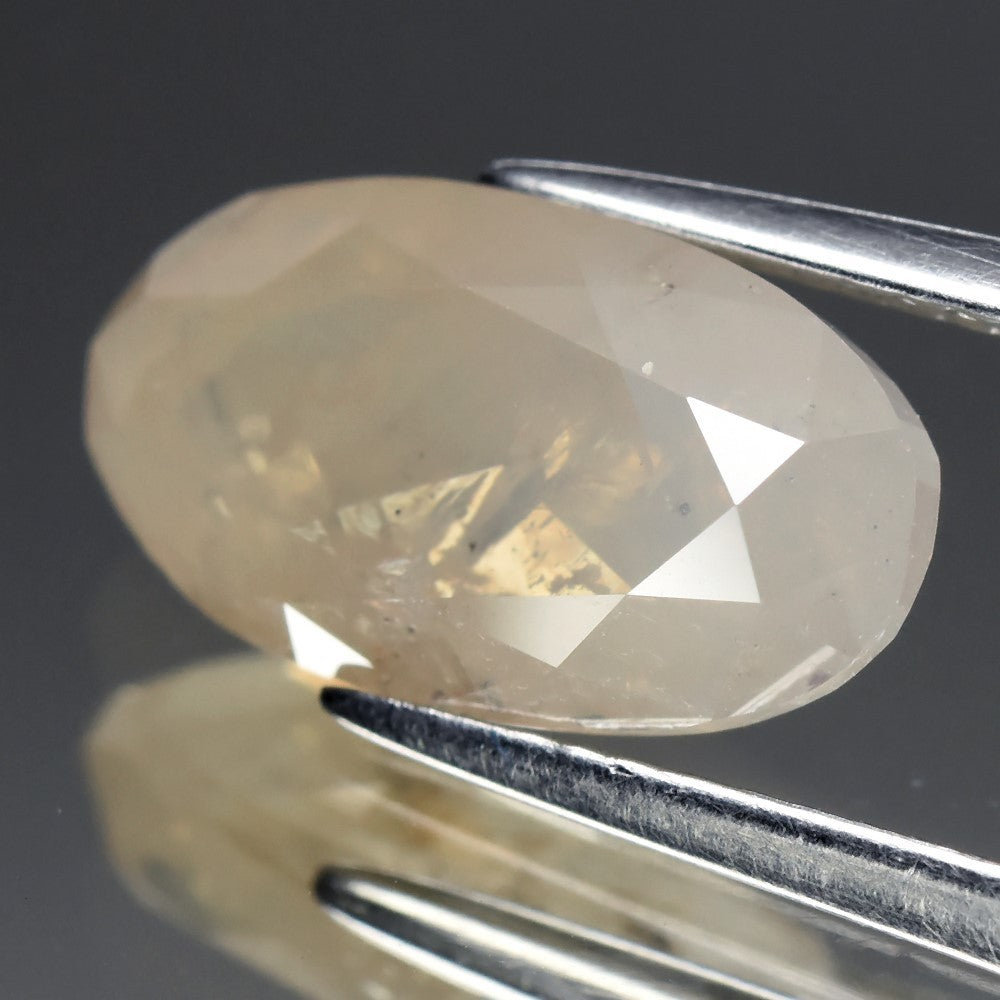 4.34ct Oval Natural Untreated Fancy Peachy White opal DIAMOND (One of a Kind)