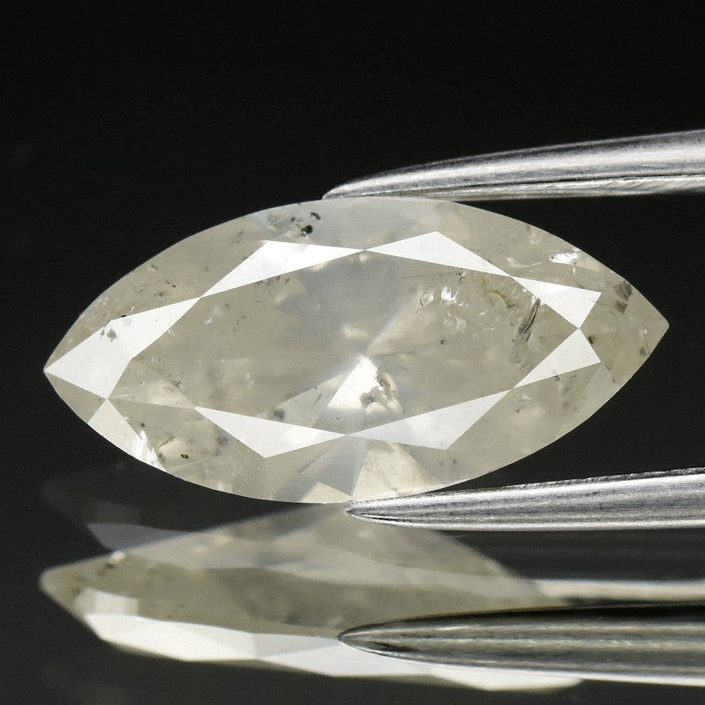 Rare! 1.96ct Marquise Brilliant Natural Untreated Fancy White Diamond I1