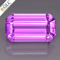 GLC CERTIFIED Giant 109.56ct IF Octagon Natural Royal Pink Kunzite Ultra Fine
