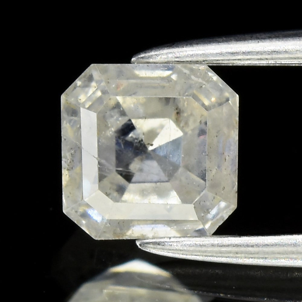 0.78ct 5x3.2mm Emerald Cut Natural Untreated Fancy White Diamond SI2 — view 1