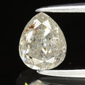 0.81ct 6.2x5mm Pear Natural Untreated Fancy White Salt & Pepper Diamond I1 — view 1