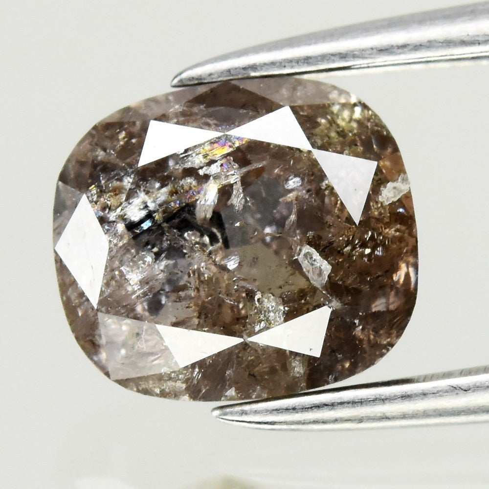 1.07ct 6.3x5.7mm Oval Natural Untreated Fancy Pinkish Brown Diamond I1 — view 1