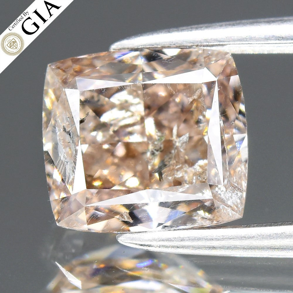 GIA FULL CERTIFIED 1.30ct Natural Untreated Fancy Pink Brown Diamond I3